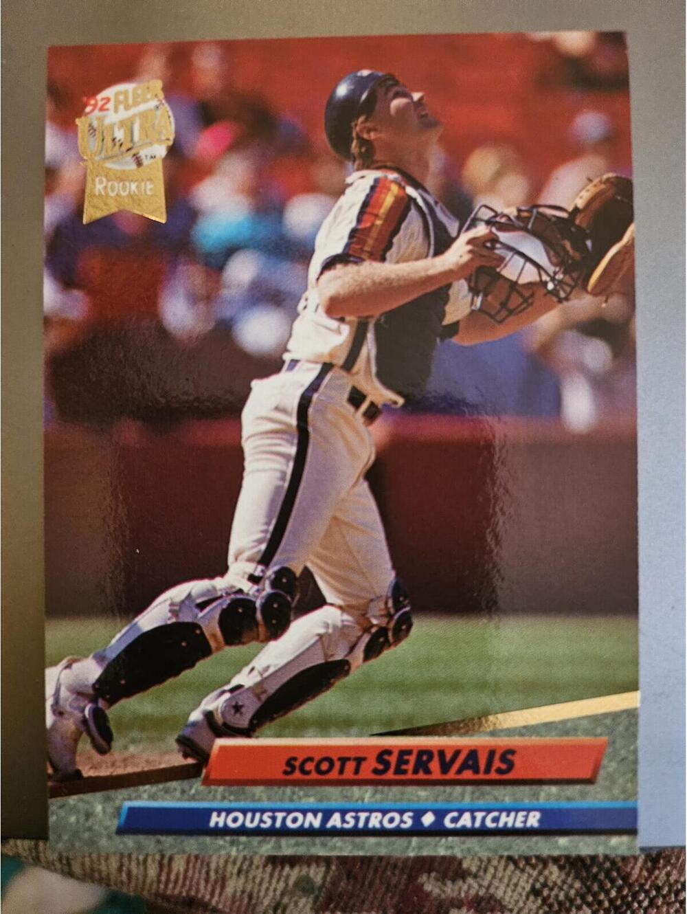 1992 Ultra Rookie Scott Servais card #496 Houston Astros